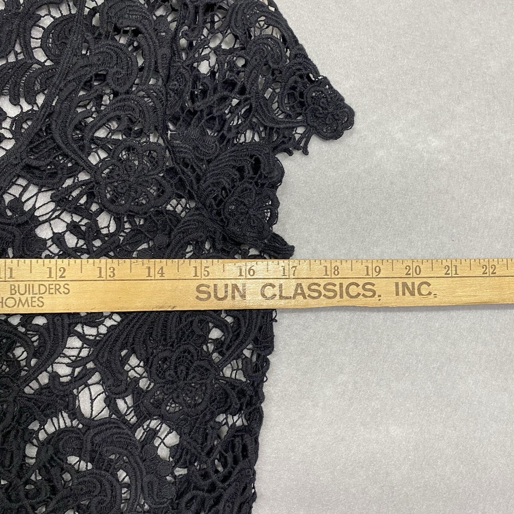 VTG Whimsigoth Top Women's Lace Shirt S Coquette Floral 90s Y2K Short Sleeve - Picture 6 of 10